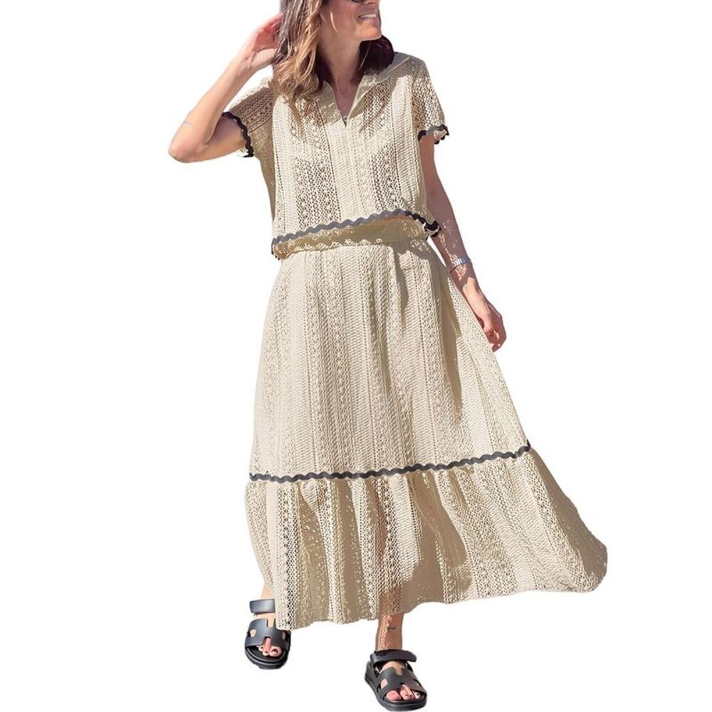 Camila Blanco Womens  2Pc Blouse & Skirt Set